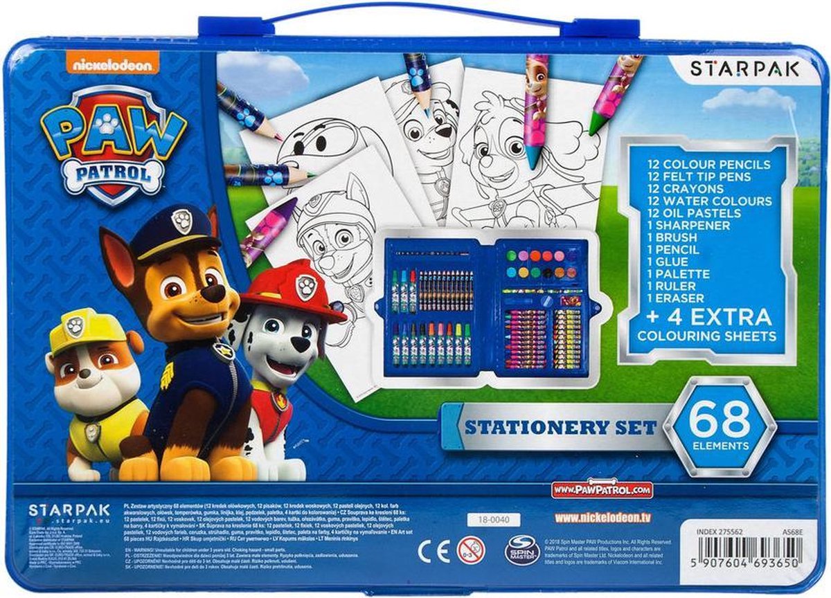 Paw Patrol Kleur Set| Paw Patrol - Tekeningen - Sinterklaas - Cadeau - Kerst - Kinderen - Jongens - Meisjes - Onder de boom - Gift